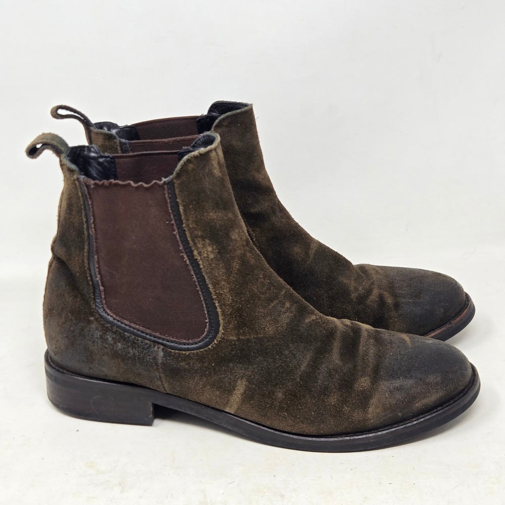 Thursday Boot Co Duke Mens Chelsea Boots Brown Suede Size 8 US Handcrafted